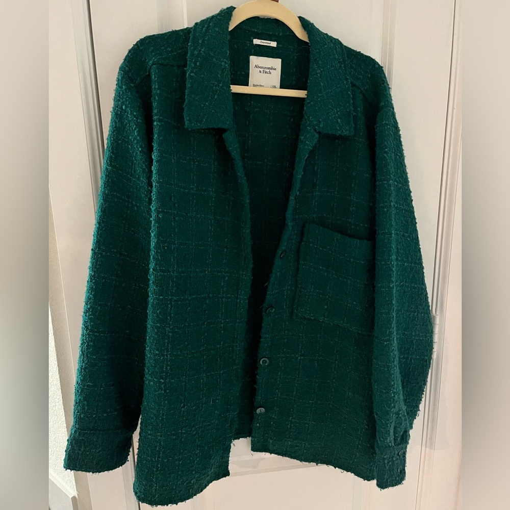 Abercrombie & Fitch oversized Tweed XXL button down